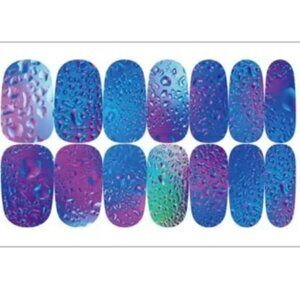 Rainbow Droplet Nail Wraps